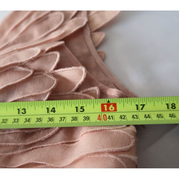 RENT ZIMMERMANN FEATHER RHYTHMIC FLOCKED TULLE PINK MINI DRESS AU1US6 S - Picture 6 of 6